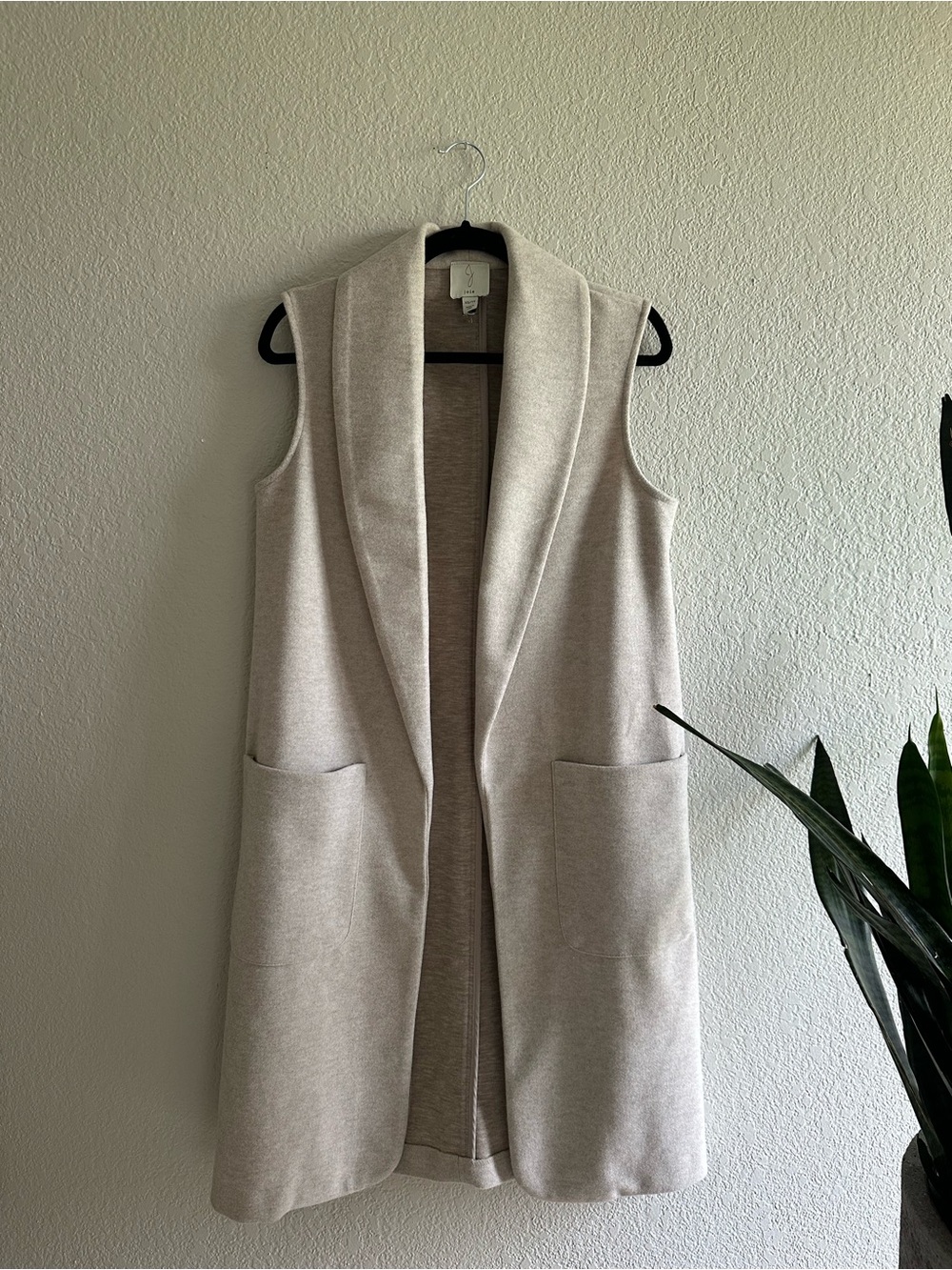 Joie Cream Longline Duster Open Front